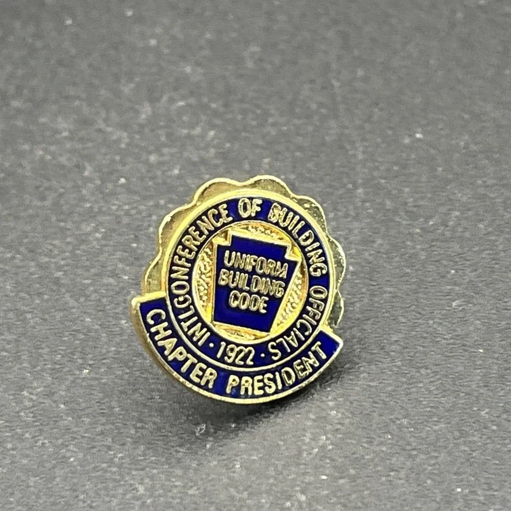 International Conference Of Building Officials Chpt President ICBO Lapel Hat Pin